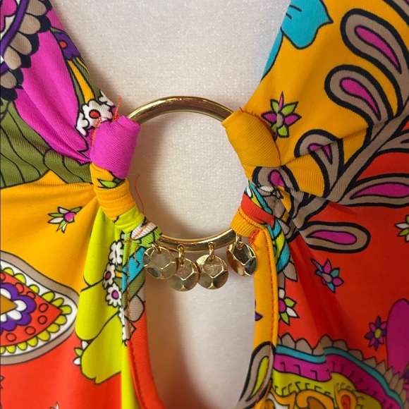 [Trina Turk] Multicolor Floral Maxi Dress - Size Medium - Picture 3 of 6